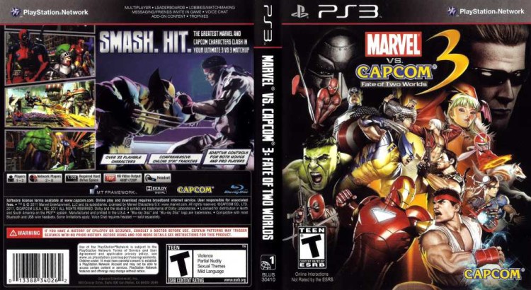 Marvel Vs Capcom 3 Fate Of Two Worlds Playstation 3 Videogamex 5137