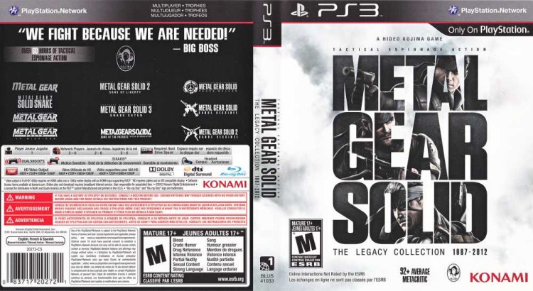 Metal Gear Solid: The Legacy Collection - PlayStation 3 | VideoGameX