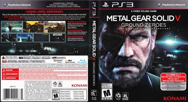 Metal Gear Solid V: Ground Zeroes - PlayStation 3 | VideoGameX