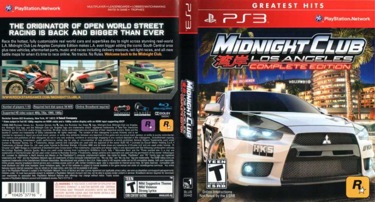 Midnight Club: Los Angeles - Complete Edition - PlayStation 3 | VideoGameX