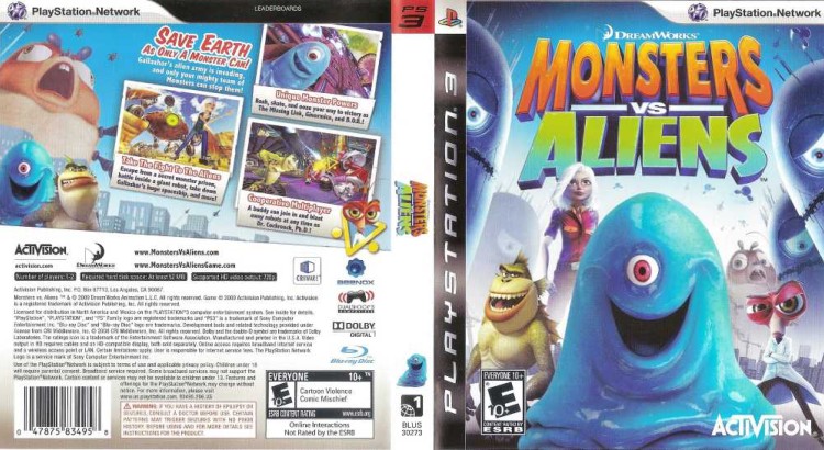 Monsters vs. Aliens - PlayStation 3 | VideoGameX