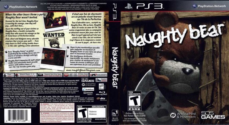Naughty Bear - PlayStation 3 | VideoGameX