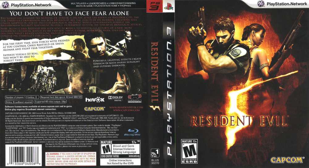 Sony Playstation 3 (PS3) Biohazard 5 (Resident Evil 5) LIMITED EDITION –  RetroPixl