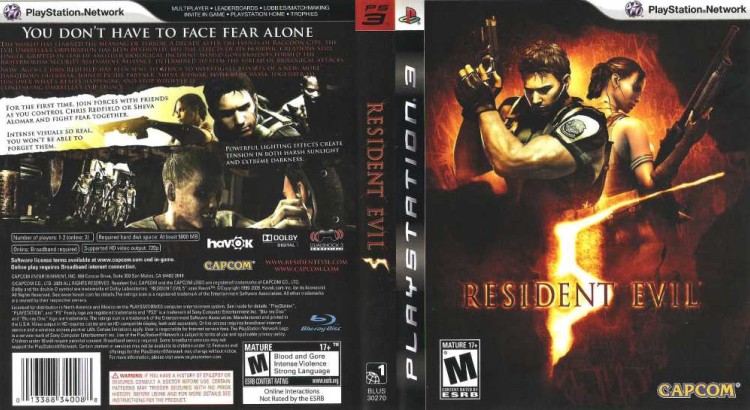 resident evil 5 2 player ps3