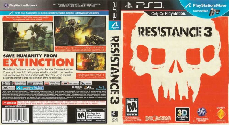 Resistance 3 - PlayStation 3 | VideoGameX