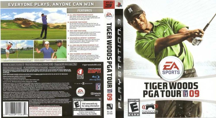 Tiger Woods PGA Tour 09 - PlayStation 3 | VideoGameX