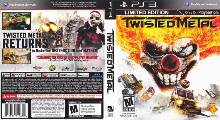 Twisted Metal - PlayStation 3 | VideoGameX