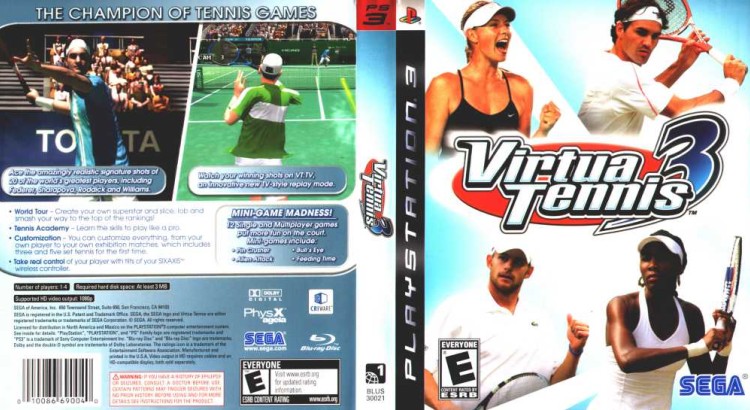 Virtua Tennis 3 - PlayStation 3 | VideoGameX