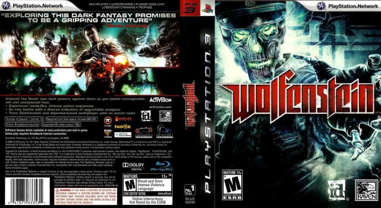 Wolfenstein - PlayStation 3 | VideoGameX