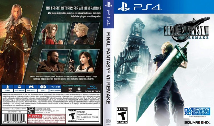 final fantasy 7 remake ps4 pro