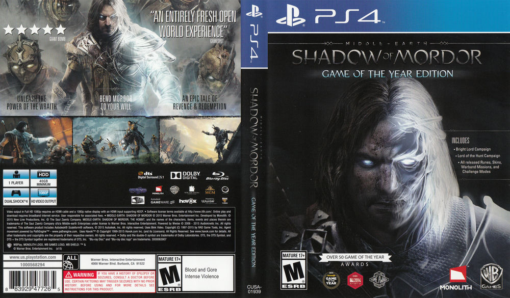 Middle-earth: Shadow of Mordor gets Game of Year Edition