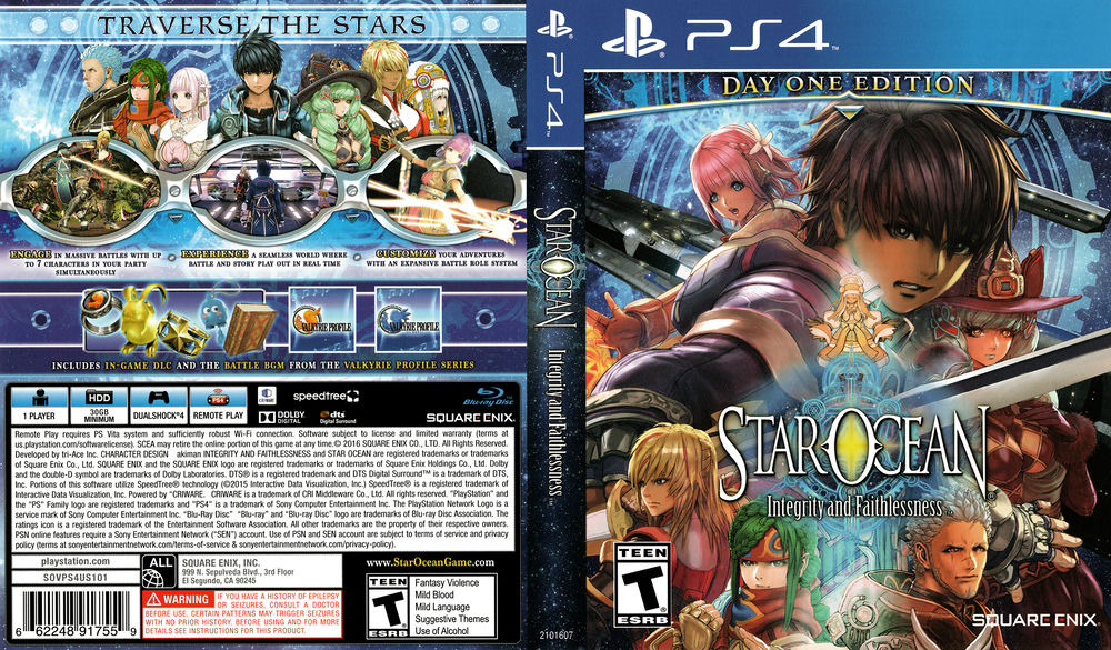 Star Ocean: Integrity and Faithlessness - PlayStation 4, PlayStation 4