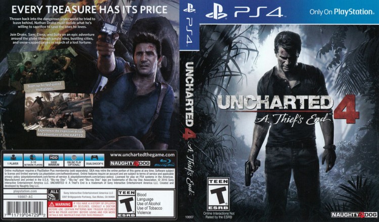 Uncharted 4: A Thief's End - PlayStation 4 | VideoGameX