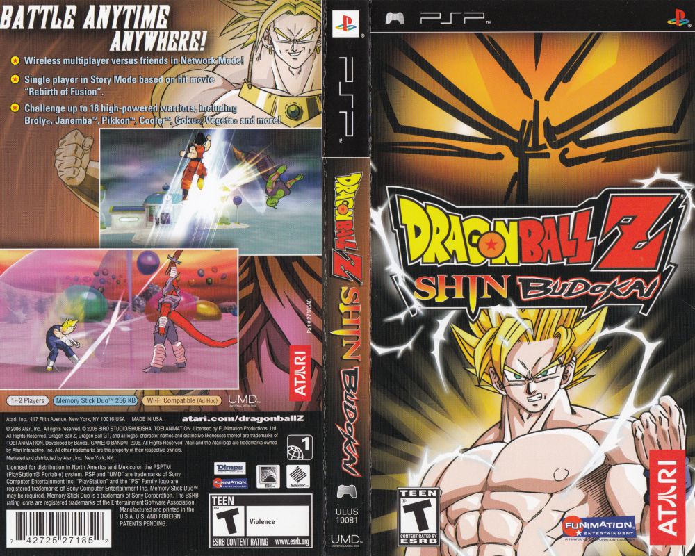 Dragon Ball Z Shin Budokai PSP Game