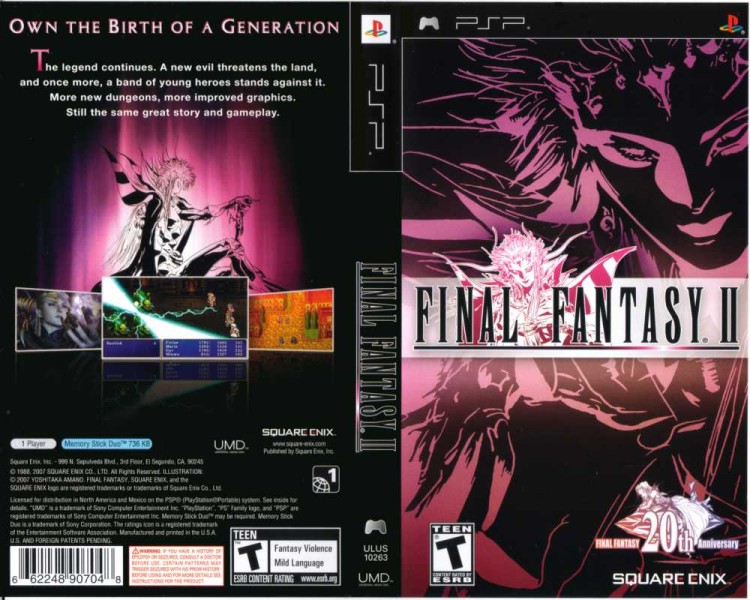 Final Fantasy II Anniversary Edition - PSP | VideoGameX