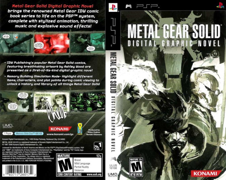 Metal Gear Solid: Digital Graphic Novel - PSP | VideoGameX