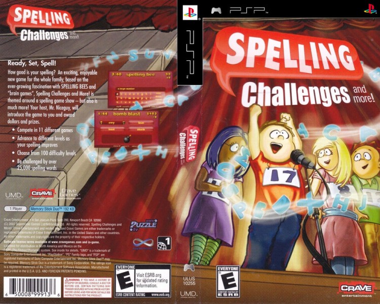 Spelling Challenges and More! - PSP | VideoGameX