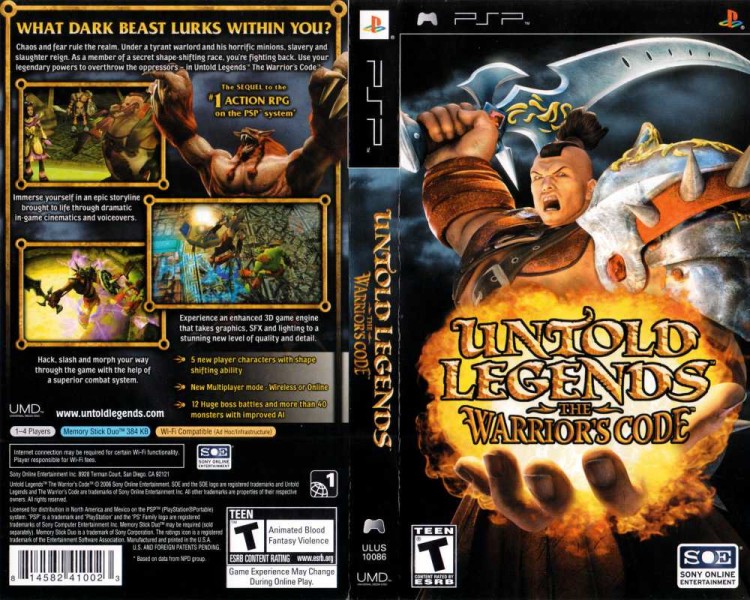 Untold Legends: The Warrior's Code Sony Online Entertainment - PSP | VideoGameX