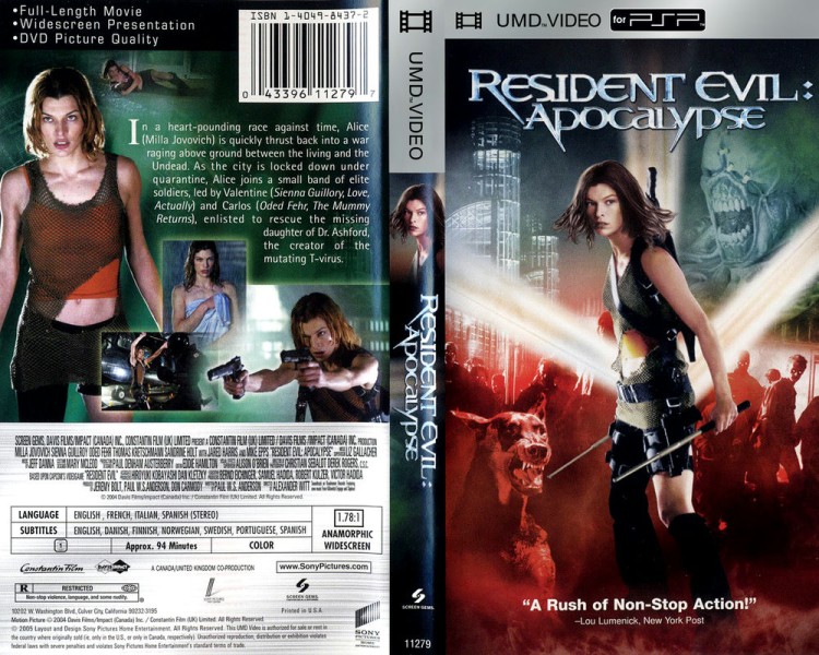 UMD Video - Resident Evil: Apocalypse Sony Pictures - PSP | VideoGameX