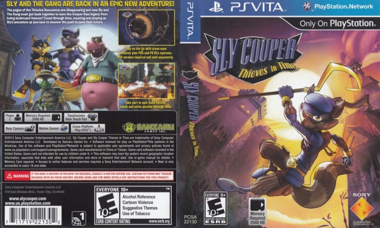 Sly Cooper: Thieves in Time - PS Vita | VideoGameX