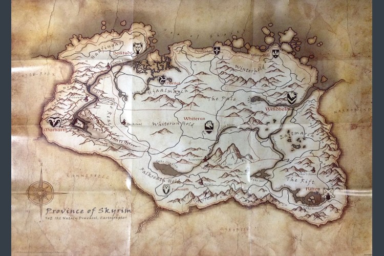 Elder Scrolls V: Skyrim Poster / Map - Posters | VideoGameX