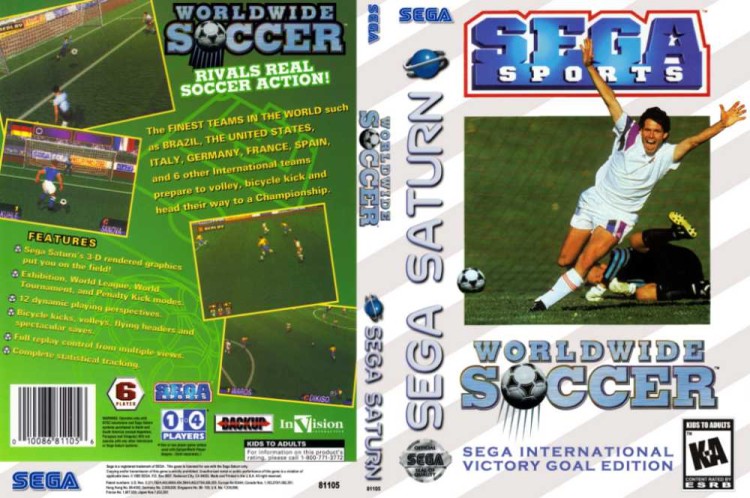 Worldwide Soccer: Sega International Victory Goal Edition - Sega Saturn | VideoGameX