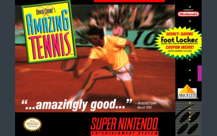 David Crane's Amazing Tennis - Super Nintendo | VideoGameX