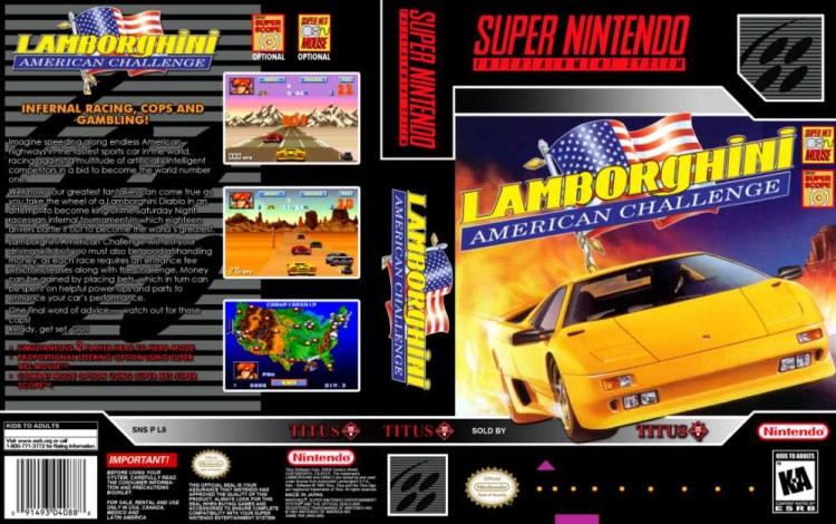 Lamborghini American Challenge - Super Nintendo | VideoGameX