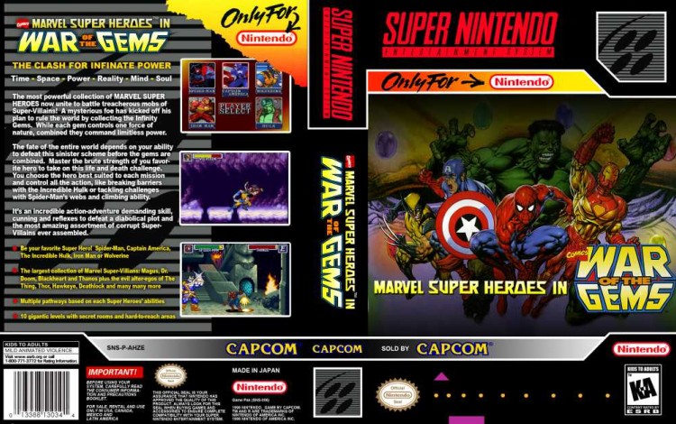 War of the Gems, Marvel Super Heroes in - Super Nintendo | VideoGameX