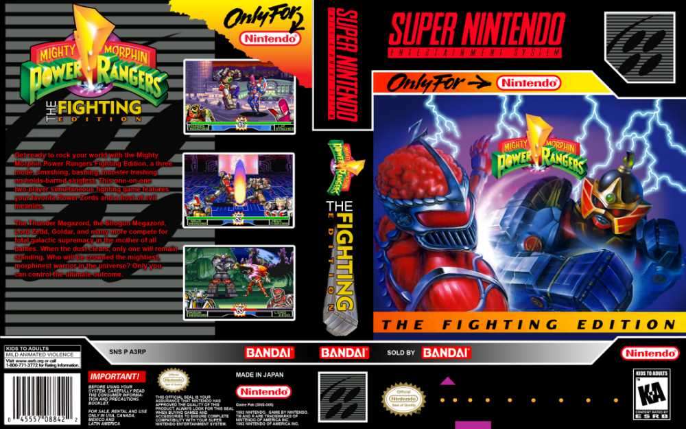 Mighty Morphin Power Rangers: The Fighting Edition - Super Nintendo ...