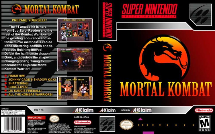 Mortal Kombat - Super Nintendo | VideoGameX