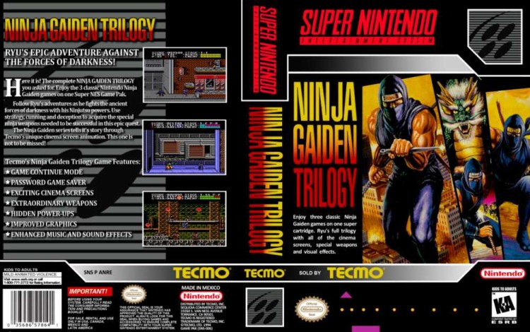 Ninja Gaiden Trilogy - Super Nintendo | VideoGameX