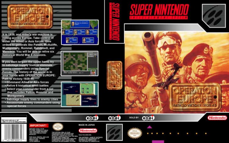 Operation Europe: Path to Victory - Super Nintendo | VideoGameX