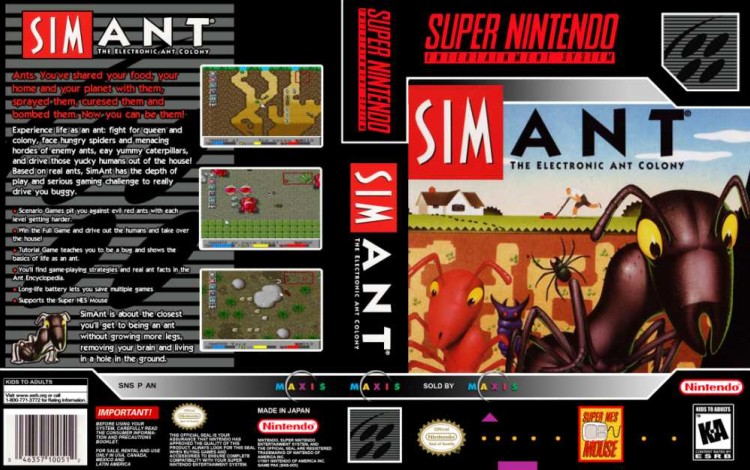 SimAnt: The Electronic Ant Colony - Super Nintendo | VideoGameX