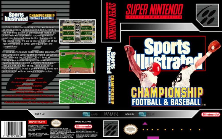 Sports Illustrated Championship Football & Baseball - Super Nintendo | VideoGameX