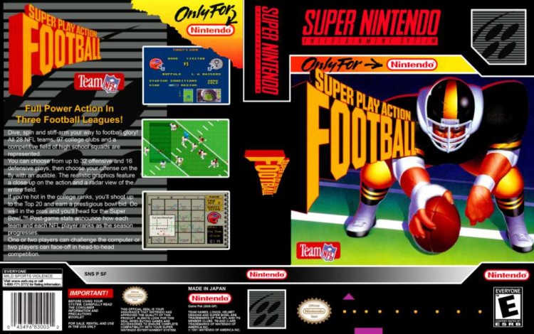 Super Play Action Football - Super Nintendo | VideoGameX