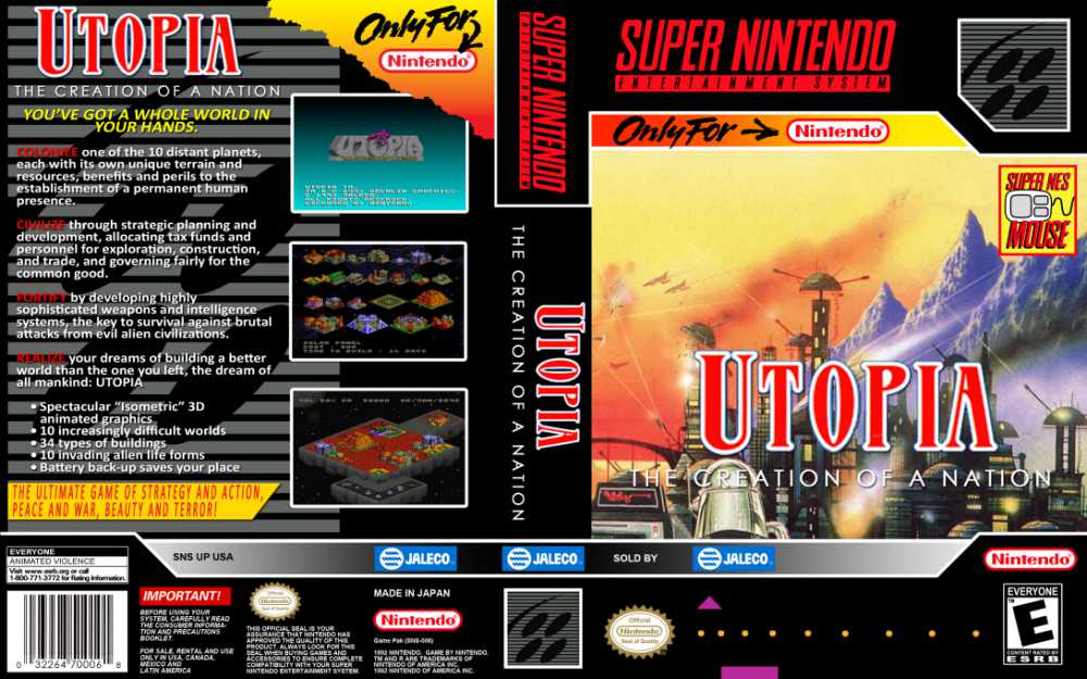 Utopia: The Creation Of A Nation - Super Nintendo | VideoGameX