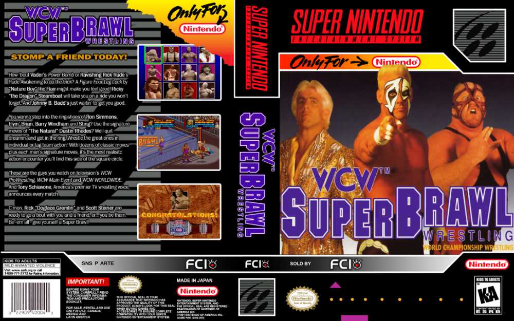 Wcw Super Brawl Wrestling - Super Nintendo 