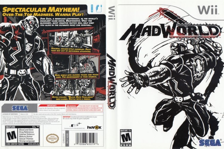 MadWorld Game Complete CIB Nintendo Wii Mad World