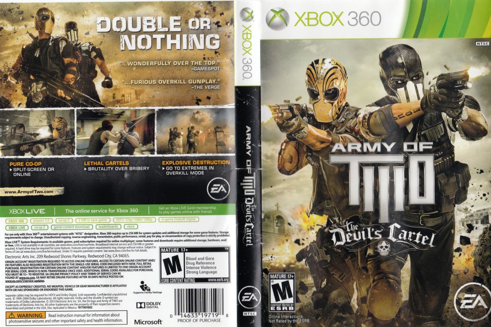 Game Army of Two - The Devils Cartel - Xbox 360 em Promoção na Americanas