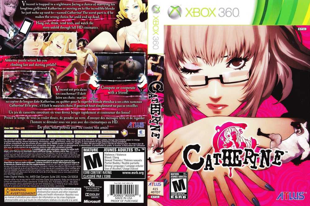 Jogo Catherine Xbox 360 atlus original novo no Shoptime