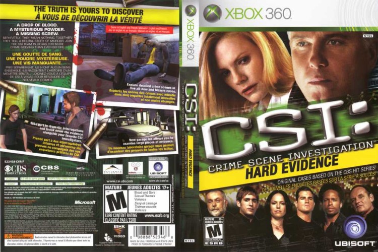 CSI: Hard Evidence - Xbox 360 | VideoGameX