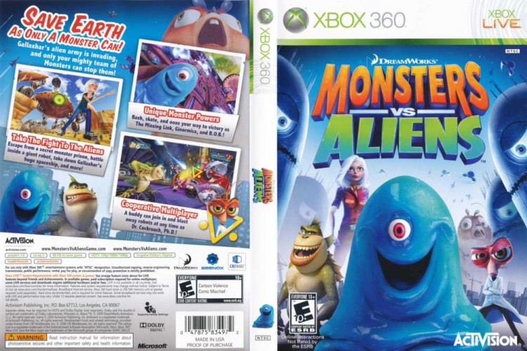 Monsters vs. Aliens - Xbox 360 | VideoGameX