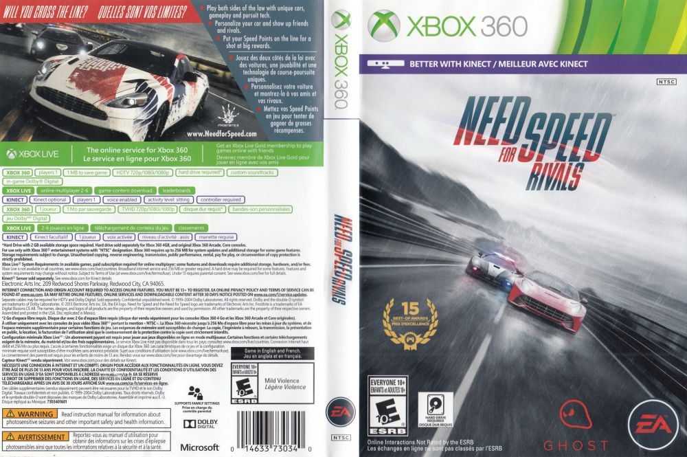 Need For Speed Rivals Xbox 360 Used