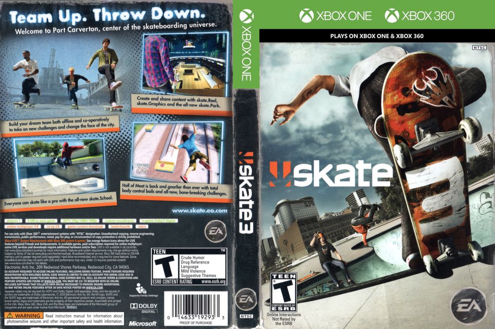 skate 3 for xbox one
