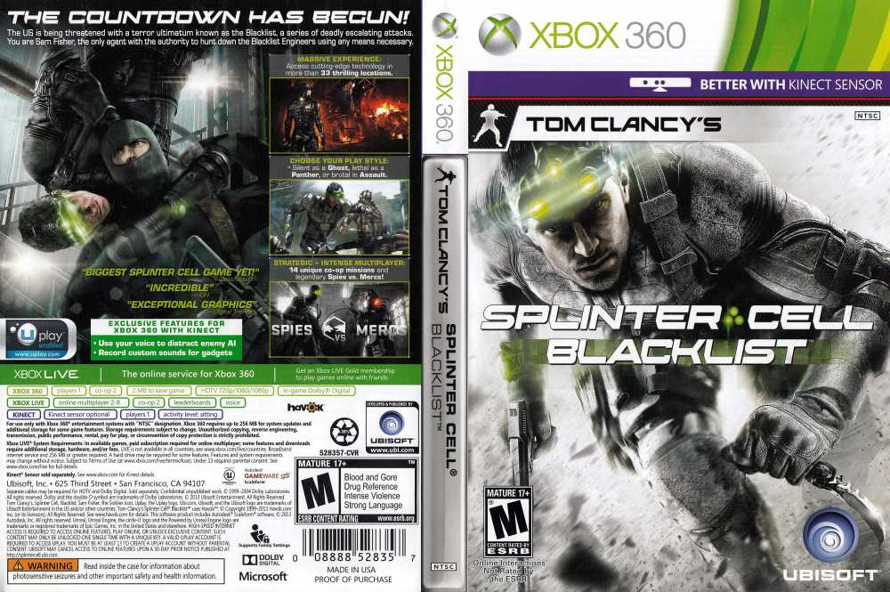 Tom Clancys Splinter Cell Blacklist Xbox 360 no Shoptime